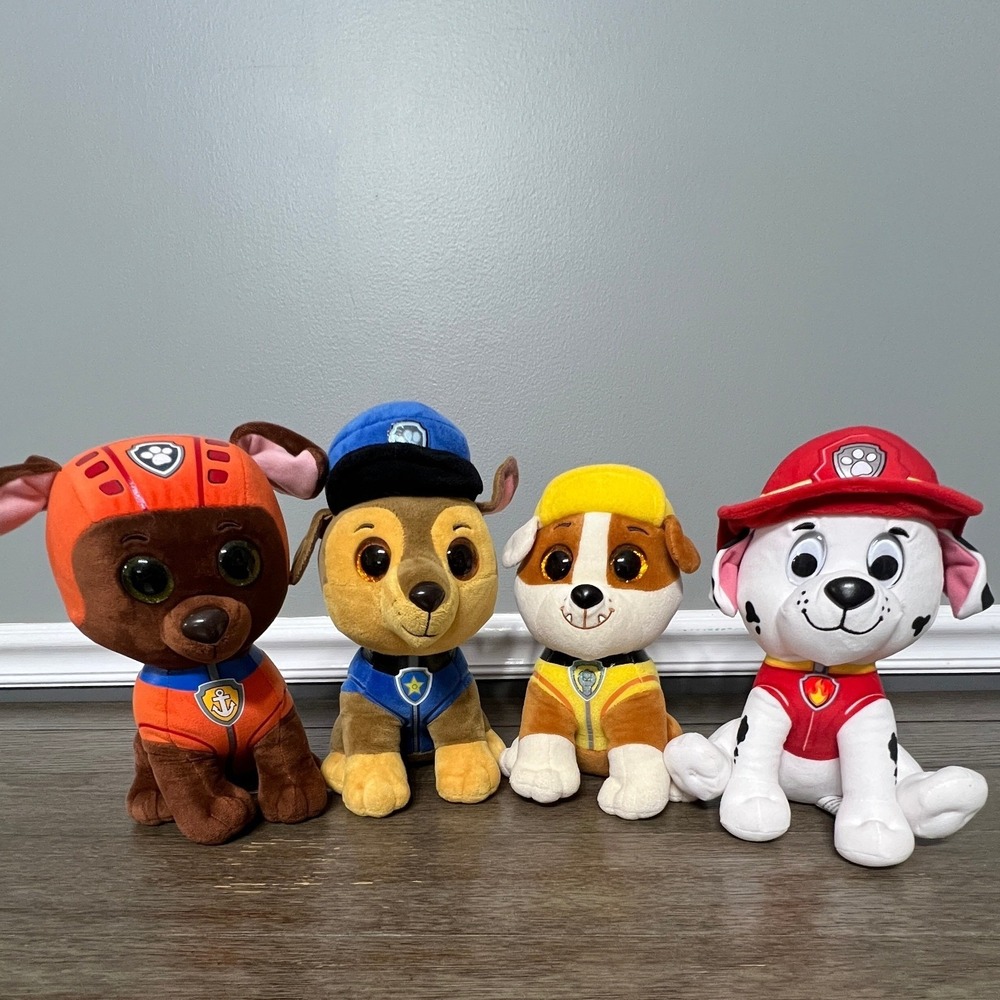Paw Patrol Plush Bundle Ty‎ Beanie Boo's Zuma Chase Rubble Marshall  Kids Toys